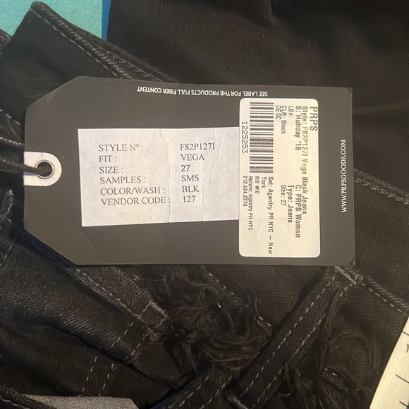 NWT PRPS High-Waist Denim Joggers Washed Black Size 27 - Picture 6 of 9